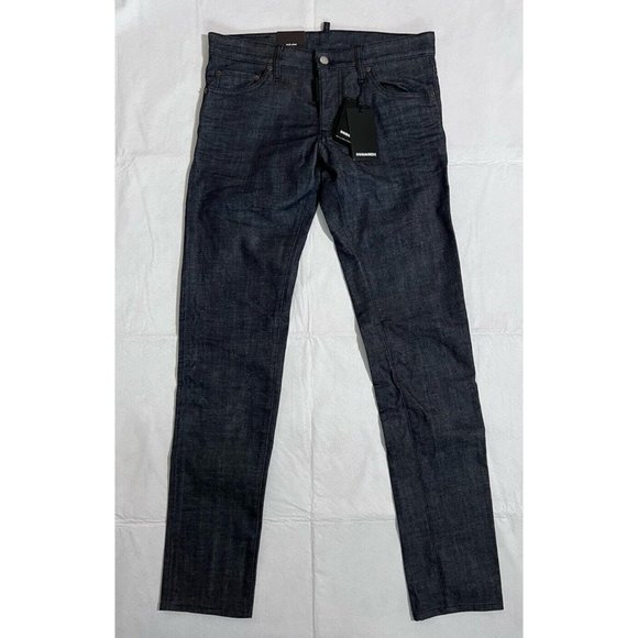 DSQUARED2 Mens Slim Jean Jeans IT52 W36 Dark Blue Denim S71LB0363S30144470 NWT - Picture 3 of 16
